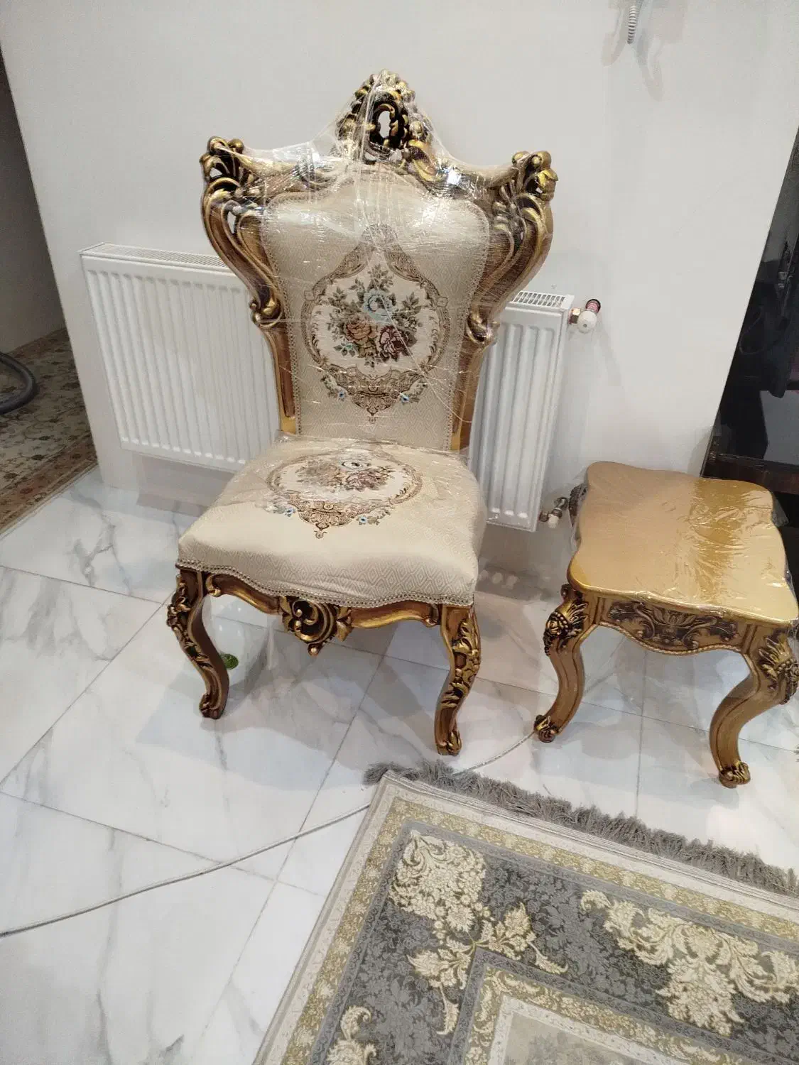 مبل سلطنتی نونو 9نفره|مبلمان خانگی و میز عسلی|خلخال, |دیوار