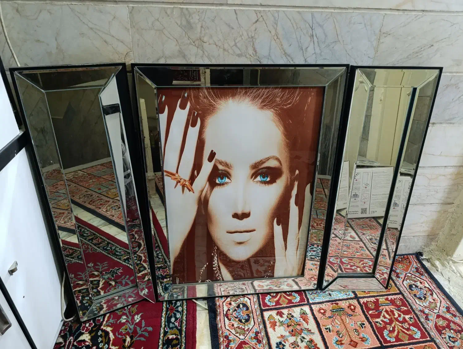 کنسول آینه غاب عکس و فرش|فرش|تهران, شکوفه (عبدل آباد)|دیوار