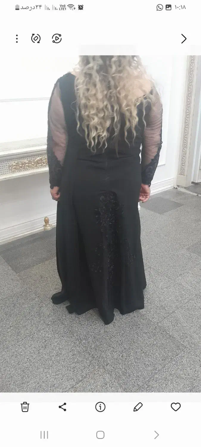 پیراهن مجلسی  گیپور با ساتن آمریکایی|لباس|قزوین, |دیوار