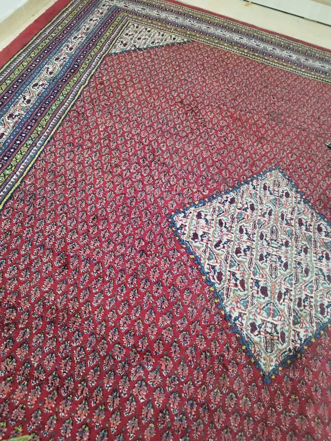 فرش دستباف ۱۲ متری طرح بته اراک|فرش|اراک, |دیوار