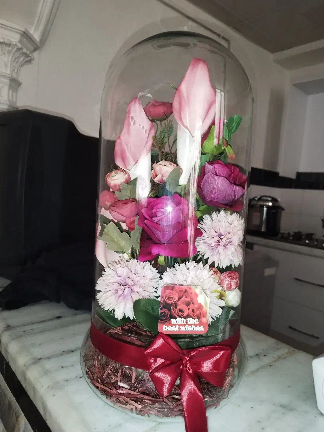 گل استوانه ایی شیشه ای|گل مصنوعی|سنندج, |دیوار