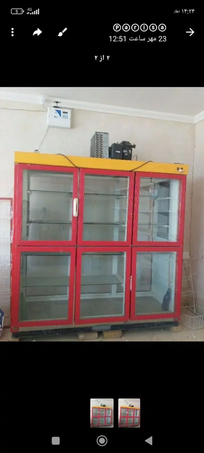 یخچال ایستاده ۶درب موتورفرانسوی پلمپ دوطرف شیشه|فروشگاه و مغازه|خرم‌آباد, |دیوار