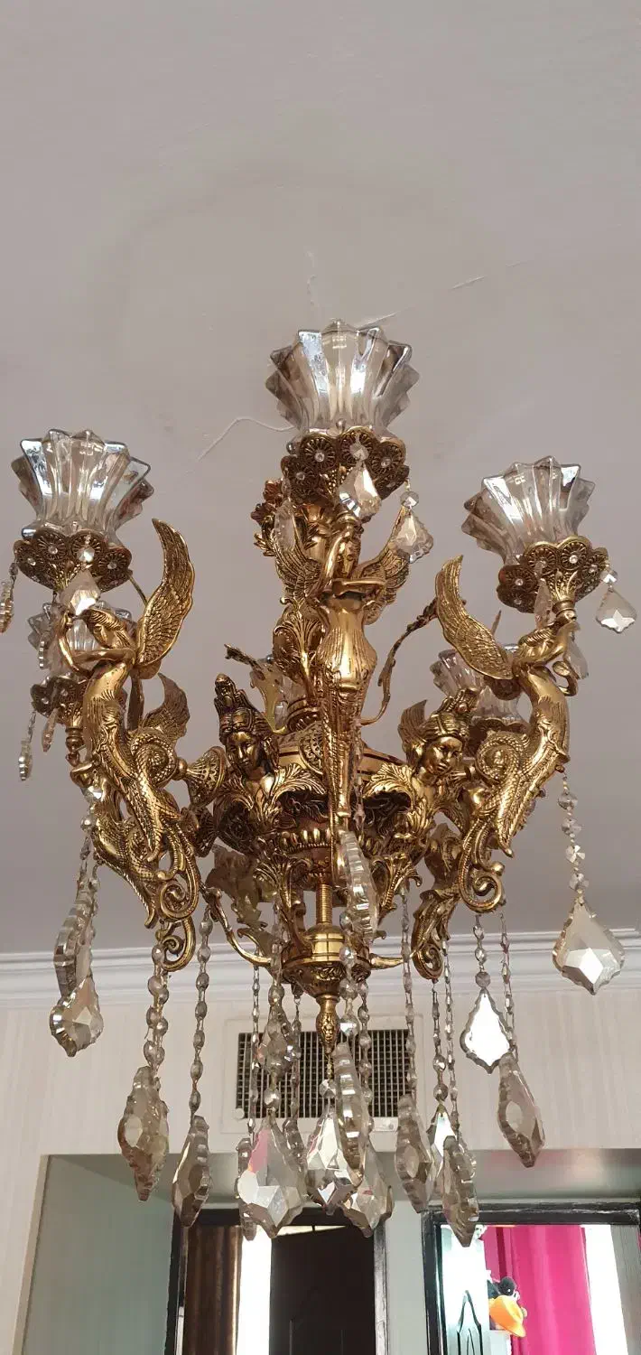 لوستر طرح فرشته برنج اصل|لوستر و چراغ آویز|تهران, تهرانپارس غربی|دیوار