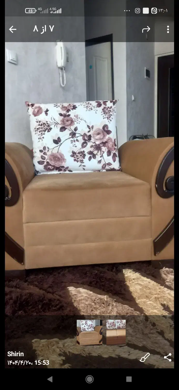 ست مبلمان 7نفره|مبلمان خانگی و میز عسلی|زرقان, |دیوار