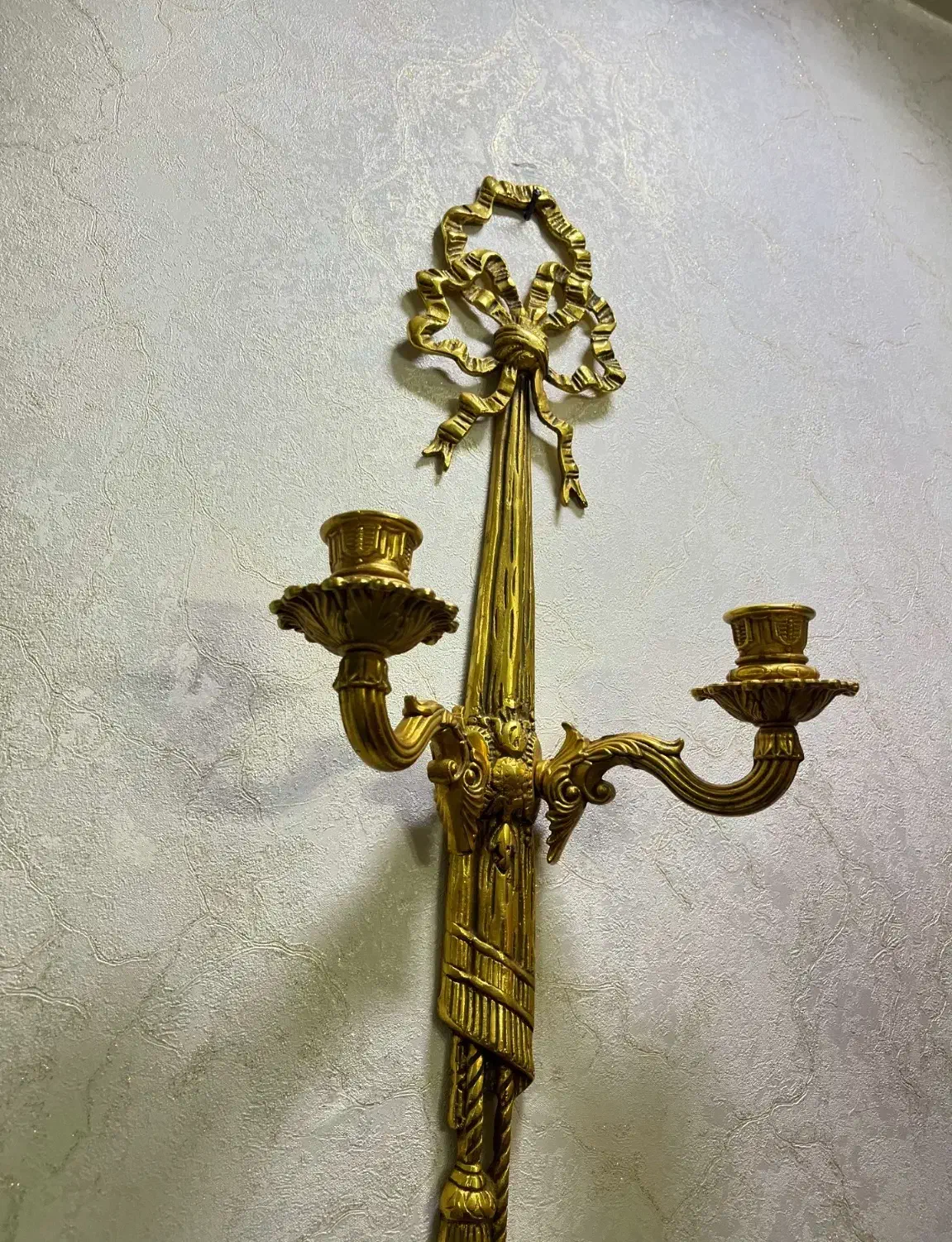 دیوارکوب برنز ایتالیایی/شمعدون دیوارکوب|کلکسیون اشیاء عتیقه|تهران, خواجه نظام الملک|دیوار