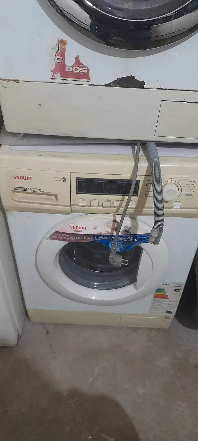 دو عدد لباسشویی بست و اسنوا|ماشین لباسشویی و خشککن لباس|رباطکریم, رباطکریم|دیوار