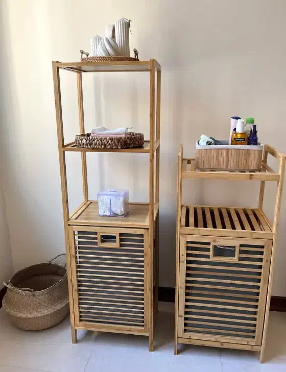 سبد چوبی لاندری رخت چرک|لوازم حمام|مشهد, رسالت|دیوار