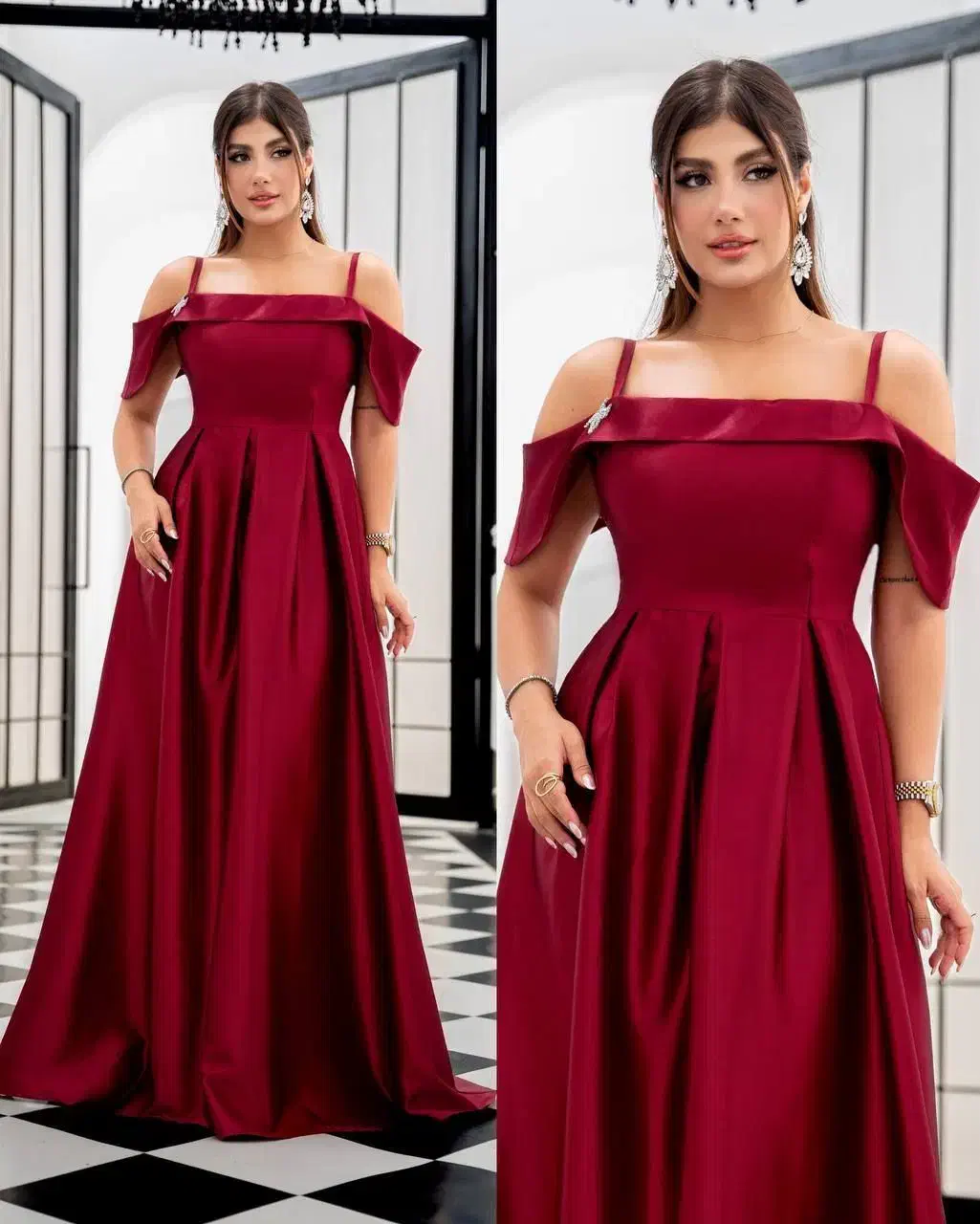 لباس مجلسی ساتن آمریکایی فقط سایز ۴۴ ۴۶ مونده|لباس|همدان, |دیوار