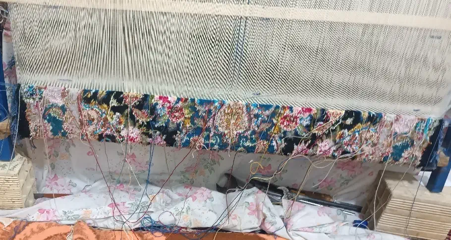 فرش زرنیم نیمه کاره|فرش|تبریز, |دیوار