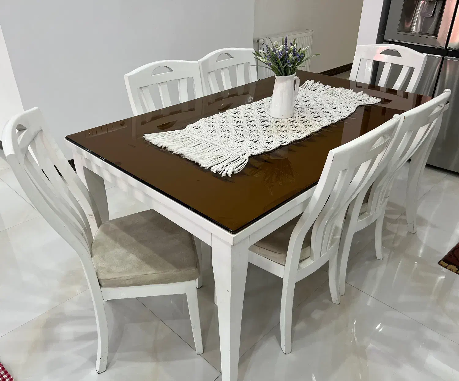 میز ناهارخوری ۶نفره سبک لهستانی|میز و صندلی غذاخوری|لنگرود, |دیوار