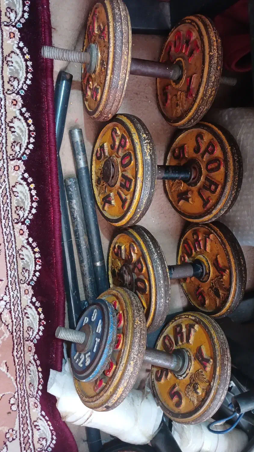 دمبل ۱۰ کیلو و ۱۵ کیلو|تجهیزات ورزشی|اهواز, نادری|دیوار