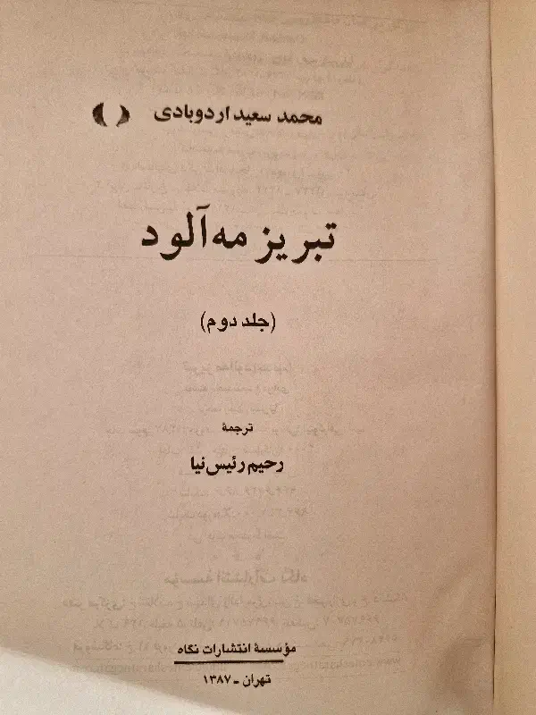 «تبریز مهآلود»|کتاب و مجله تاریخی|تبریز, |دیوار