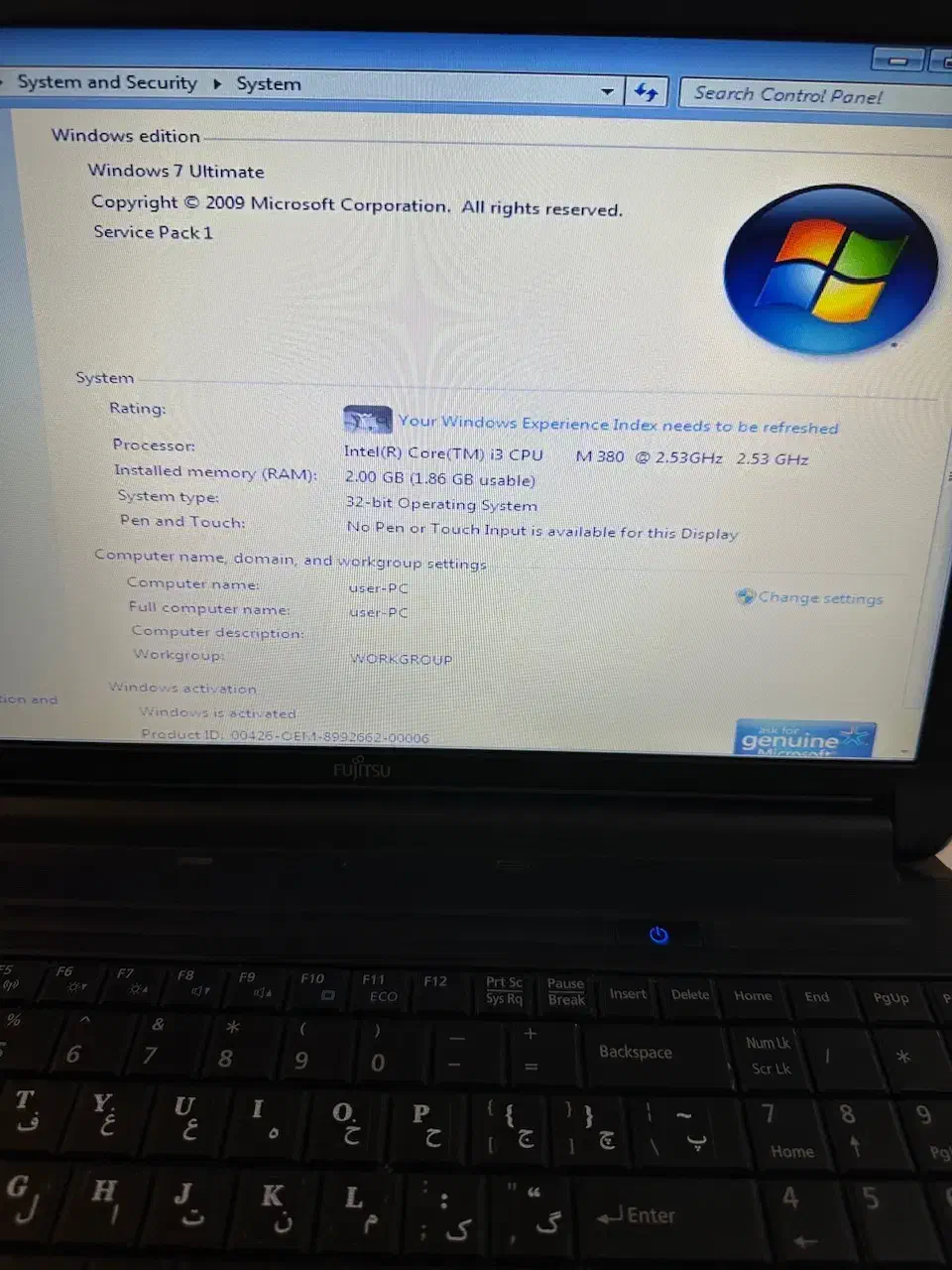 لپ تاپ فوجیتسو|رایانه همراه|تهران, ازگل|دیوار