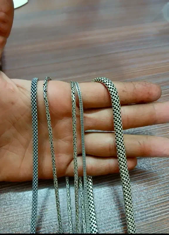زنجیر ، دستبند و انگشتر موزنایت نقره تایلندی ۹۲۵|جواهرات|اصفهان, رهنان|دیوار
