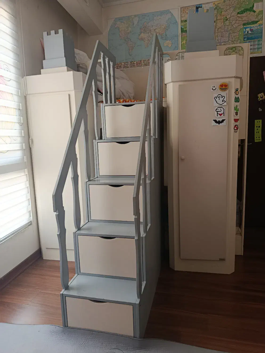 سرویس خواب دو طبقه ومیزتحریرنوجوان مدل قصر|تخت و سرویس خواب|تهران, قیطریه|دیوار