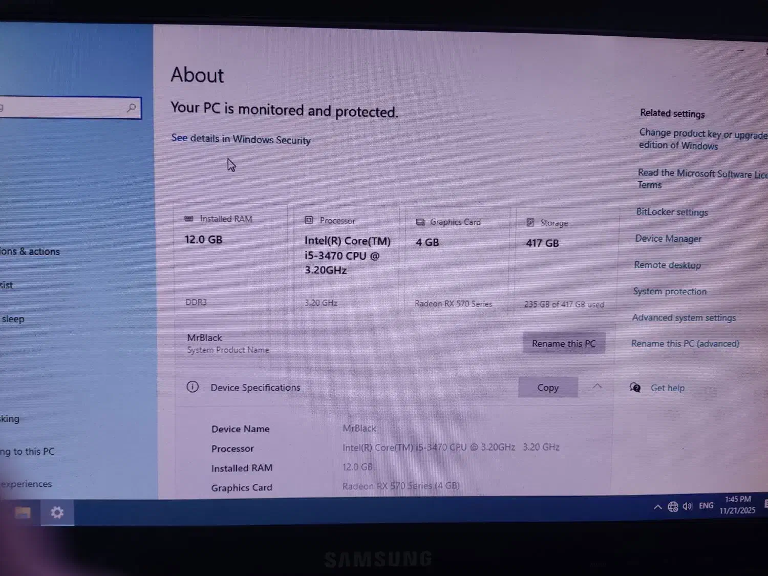 کامپیوتر نیمه گیمینگ|رایانه رومیزی|ماهدشت, |دیوار