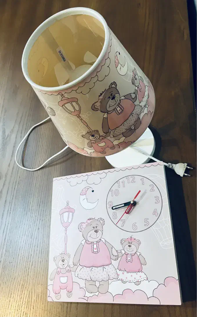 ست آباژور و ساعت و آویز سقفی کودک|ساعت دیواری و تزئینی|رشت, گلسار|دیوار