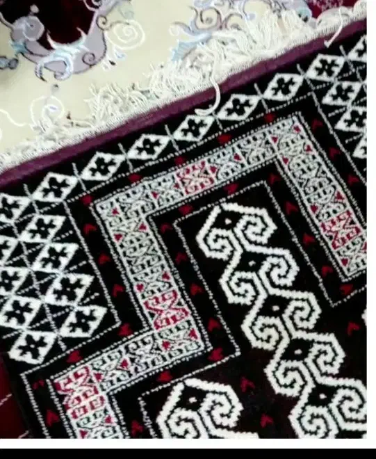 قالیچه دستباف ترکمن ،طرح قوچ‌بَر ،اندازه ۸۵×۱۳۵|فرش|گنبد کاووس, |دیوار