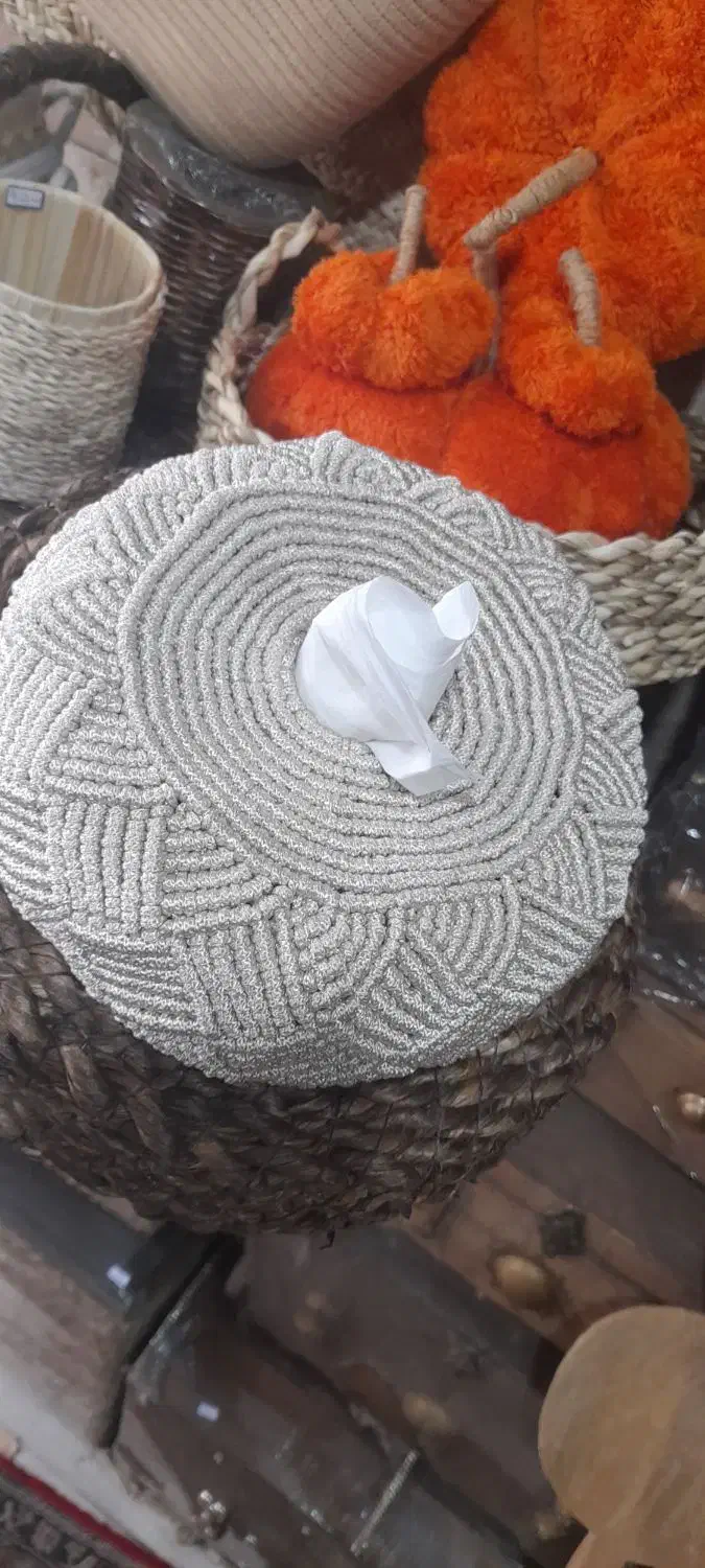 جای دستمال کاغذی  مکرومه ابریشمی|صنایع دستی و سایر لوازم تزئینی|رشت, پیرسرا|دیوار