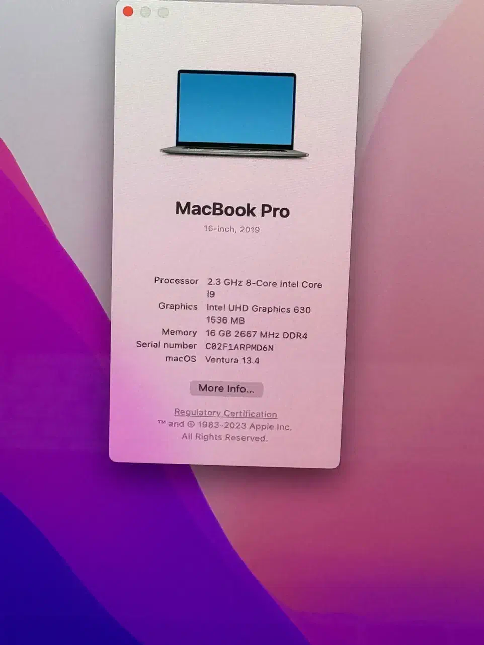 مک بوک پرو Mac Book Pro2019|رایانه همراه|ری, دیلمان|دیوار