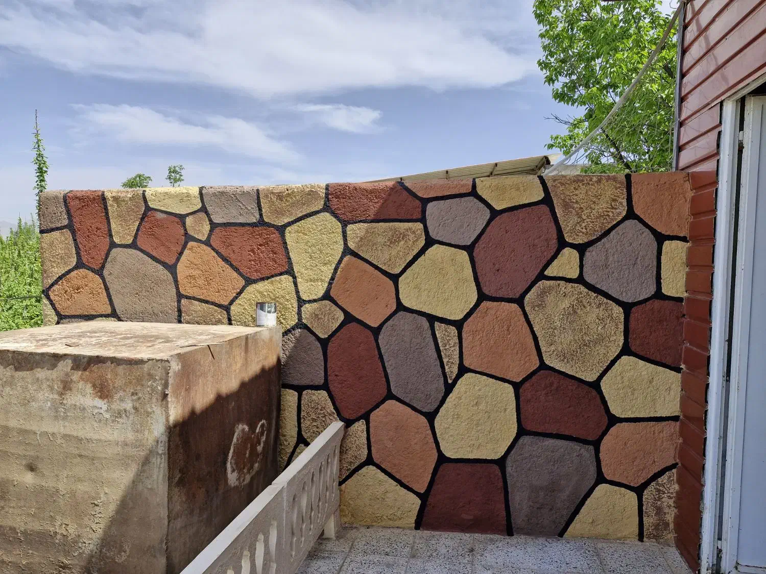 نقاشی طرح سنگ|خدمات پیشه و مهارت|نیشابور, کوی یغما|دیوار