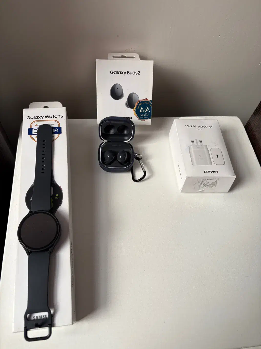 Samsung Watch 5/Ear Buds2/Adaptor 45w|لوازم جانبی موبایل و تبلت|کرج, اصفهانیها|دیوار