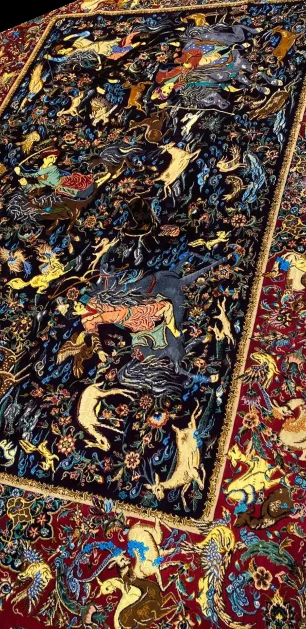 فرش دستبافت طرح شکارگاه|فرش|تهران, شادمان|دیوار