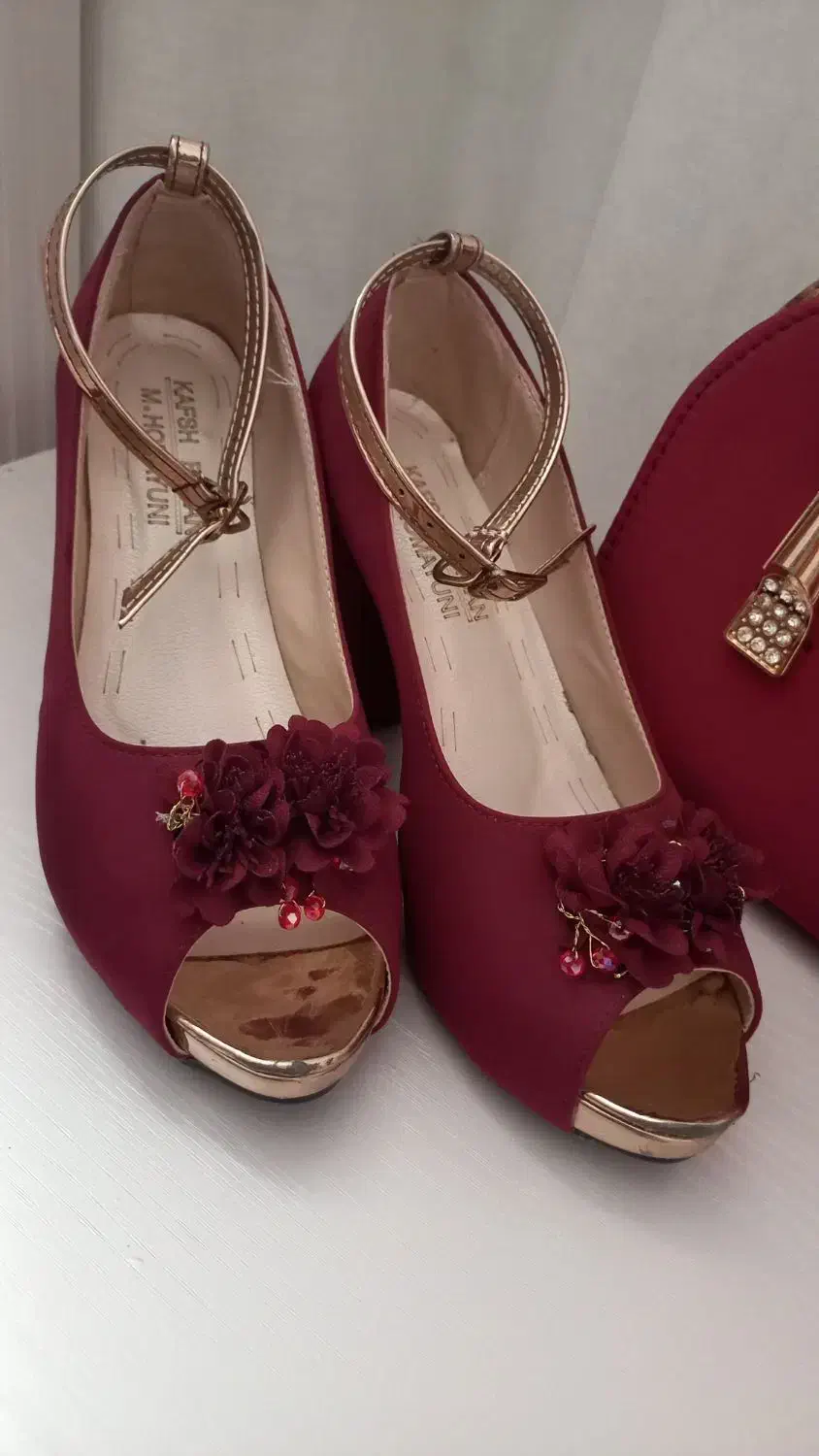 ست کیف و کفش مجلسی|کیف، کفش، کمربند|اردکان, |دیوار