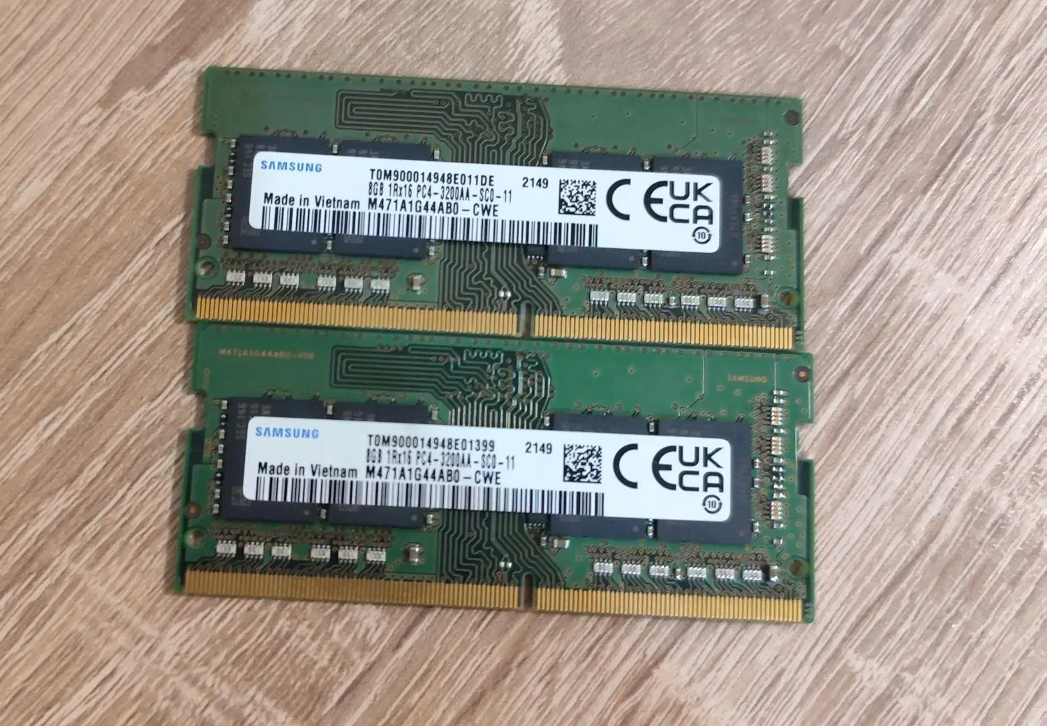 دو عدد رم لپتاپ سامسونگ 8gb ساخت ویتنام ddr4|قطعات و لوازم جانبی رایانه|دزفول, |دیوار