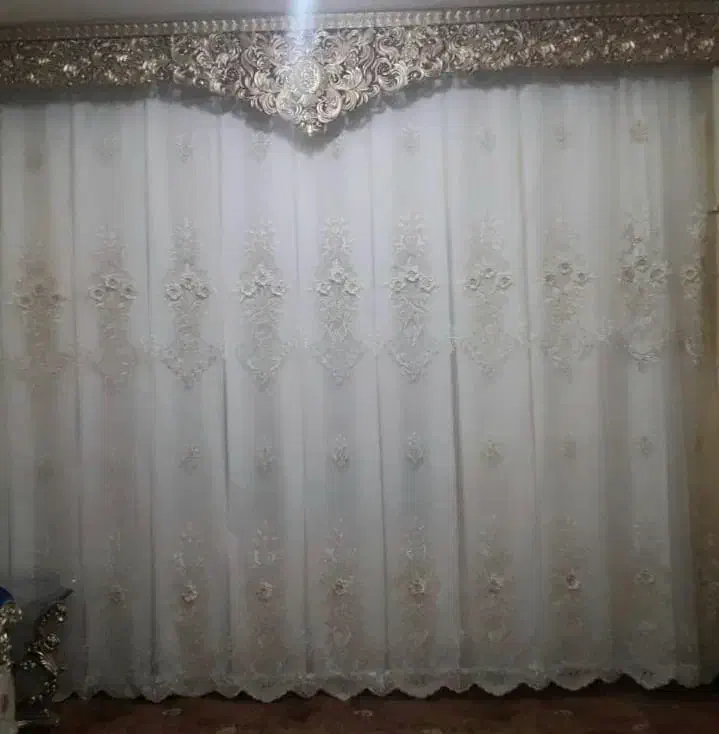 پرده پذیرایی حریر|پرده، رانر، رومیزی|اهواز, کوی مهدیس|دیوار