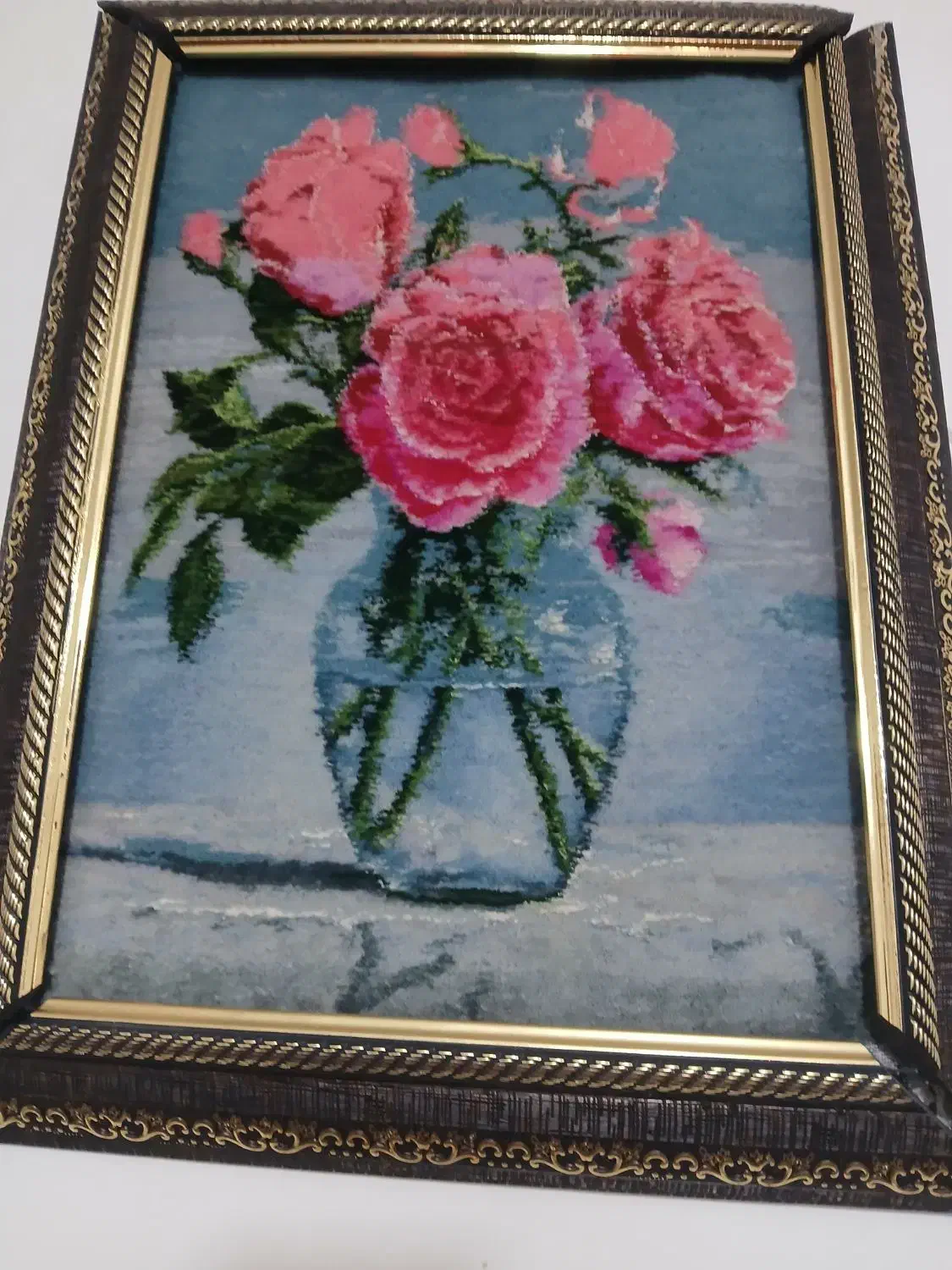 تابلو فرش طرح  گلدان|تابلو فرش|همدان, |دیوار