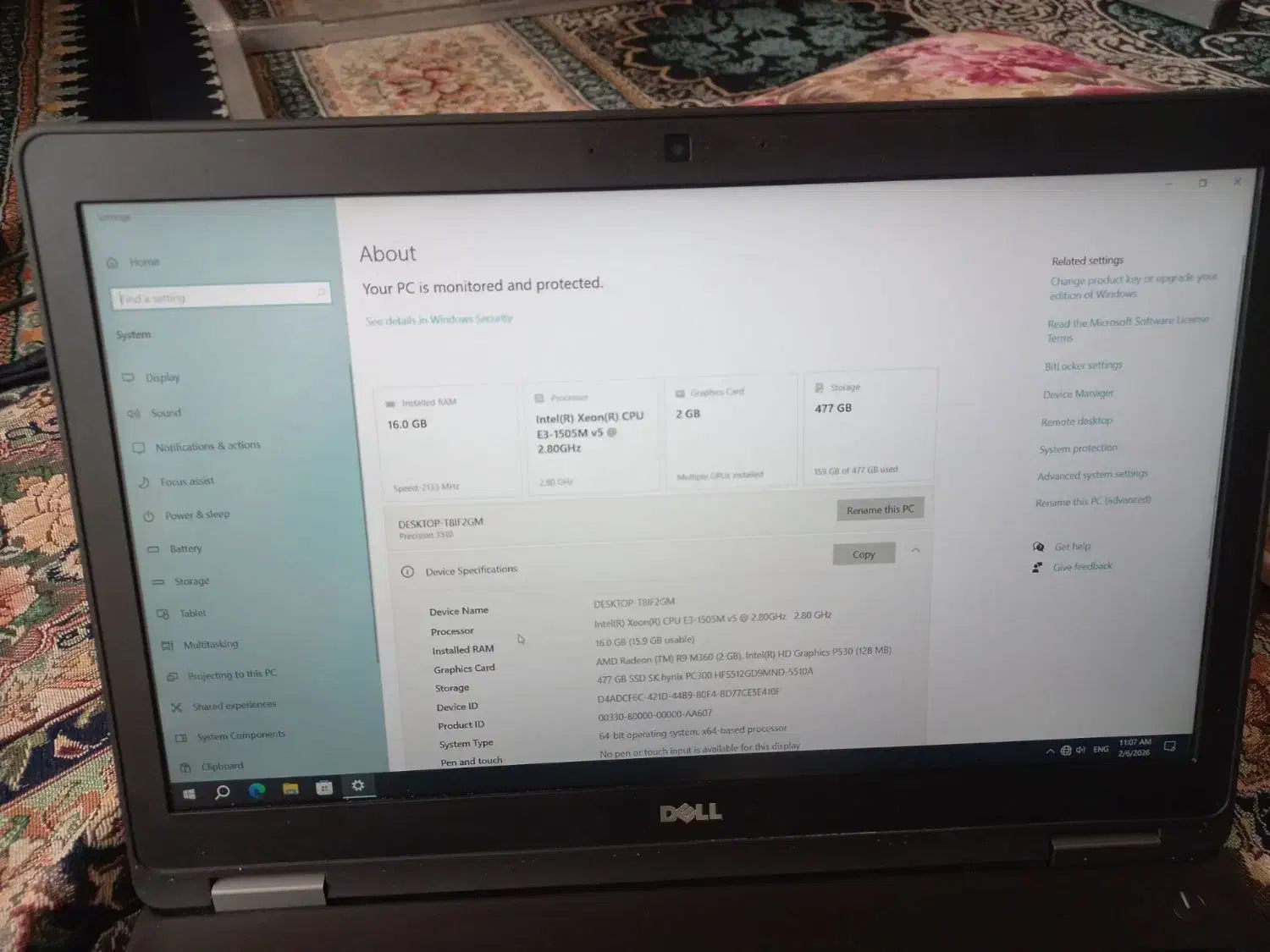 لب تاب سالم وتمیز|رایانه همراه|مشهد, شهرک مهرگان|دیوار