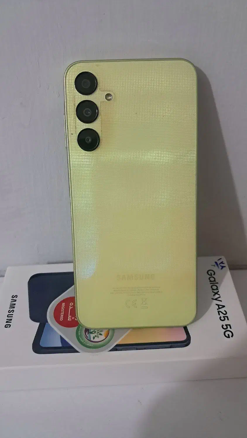 گوشی سامسونگa25 رنگ لیمویی کاملا نو|موبایل|مشهد, پنجتن|دیوار