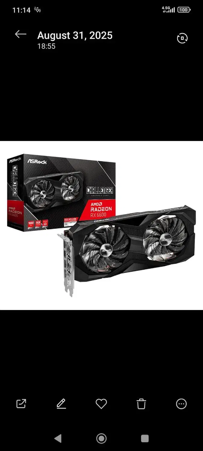 گرافیک rx 6600|قطعات و لوازم جانبی رایانه|فردیس, فرامرزیه|دیوار