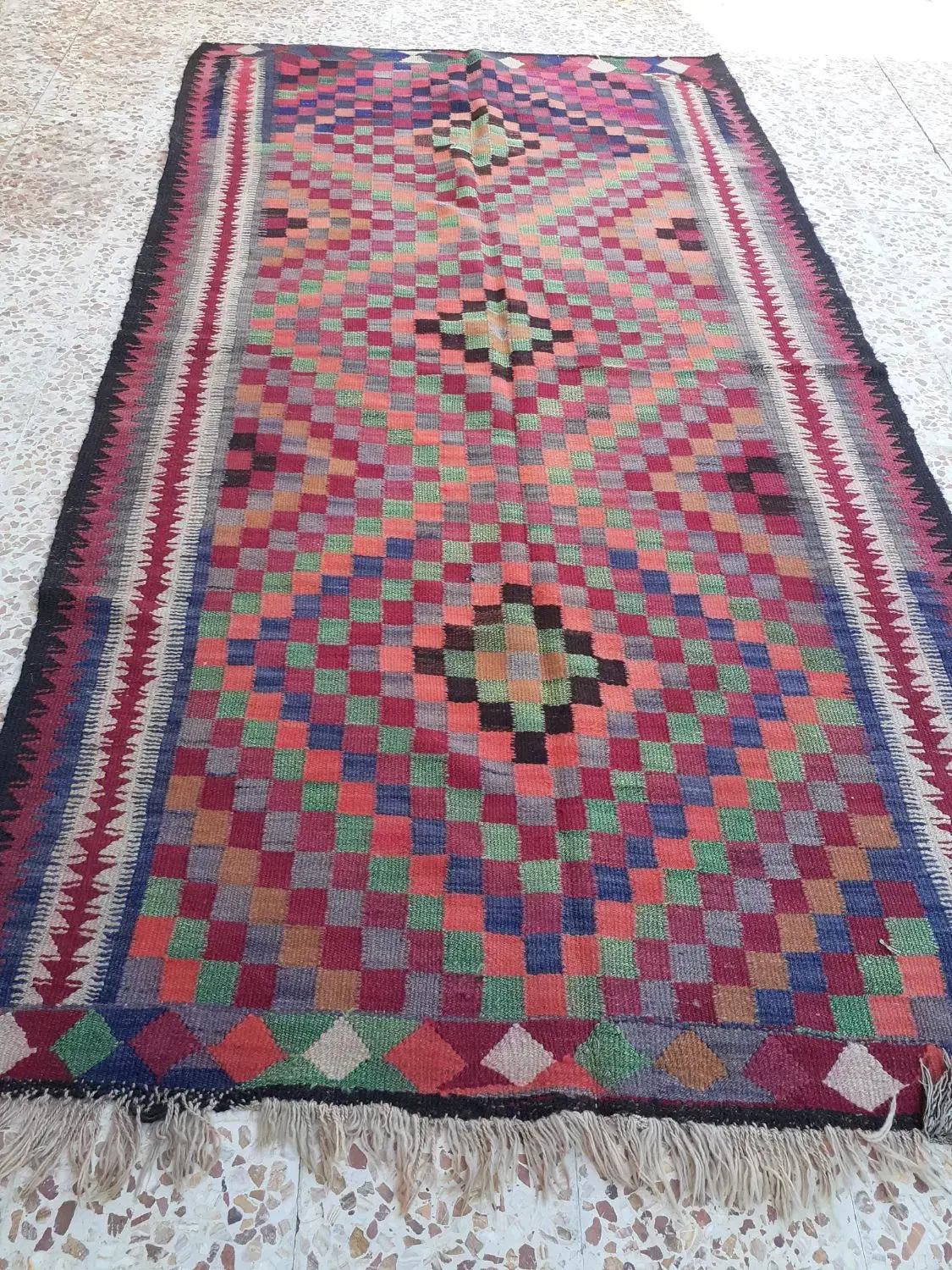 دو عدد گلیم دست بافت|گلیم، جاجیم، گبه|کوهدشت, |دیوار