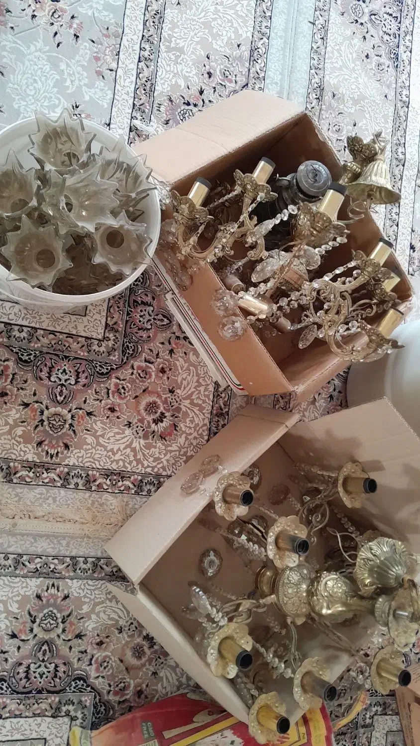 لوستر چراغ.|لوستر و چراغ آویز|همدان, |دیوار