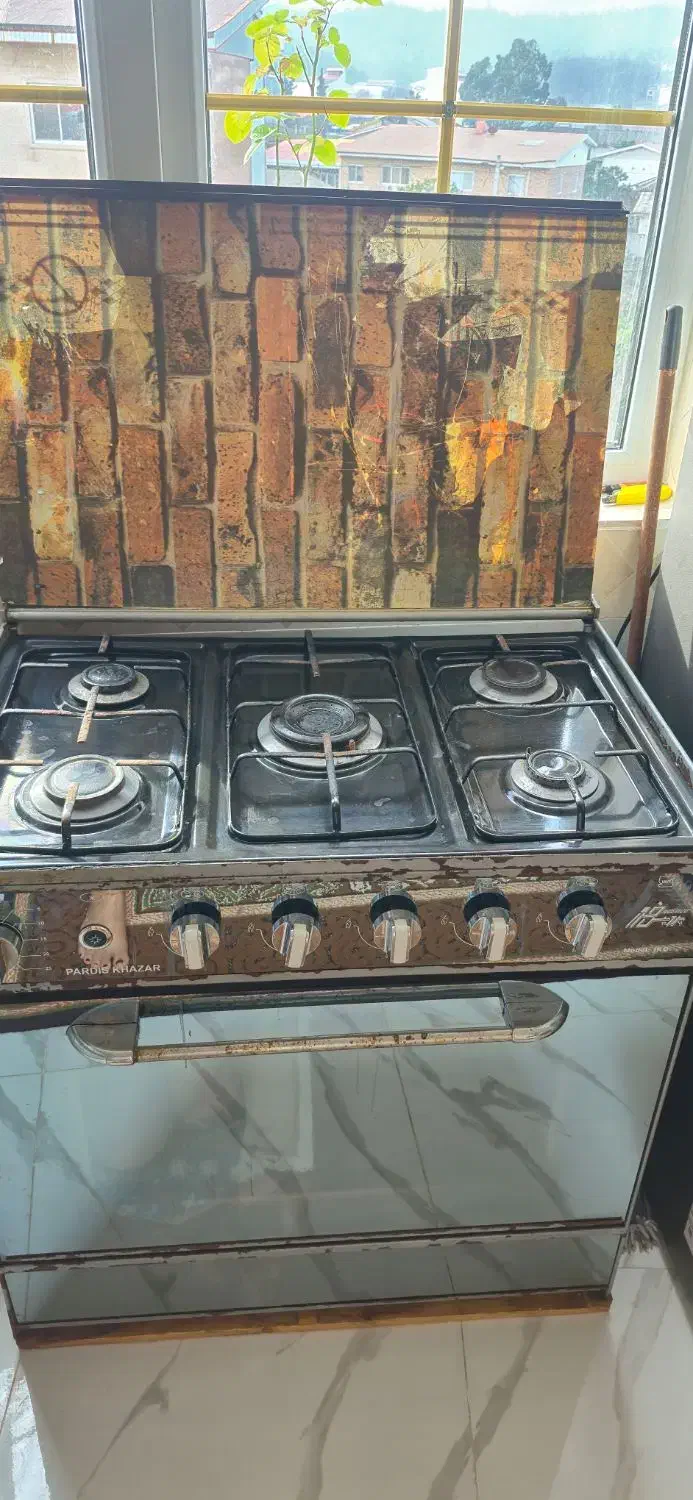 گاز ۵ شعله طرح فر|اجاق گاز و لوازم برقی پخت‌وپز|املش, |دیوار