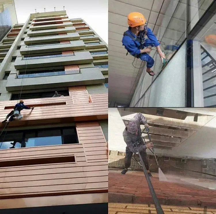 پیچ و رولپلاک نما شستشوی نما بدون نیاز به داربست|خدمات پیشه و مهارت|تهران, نیاوران|دیوار