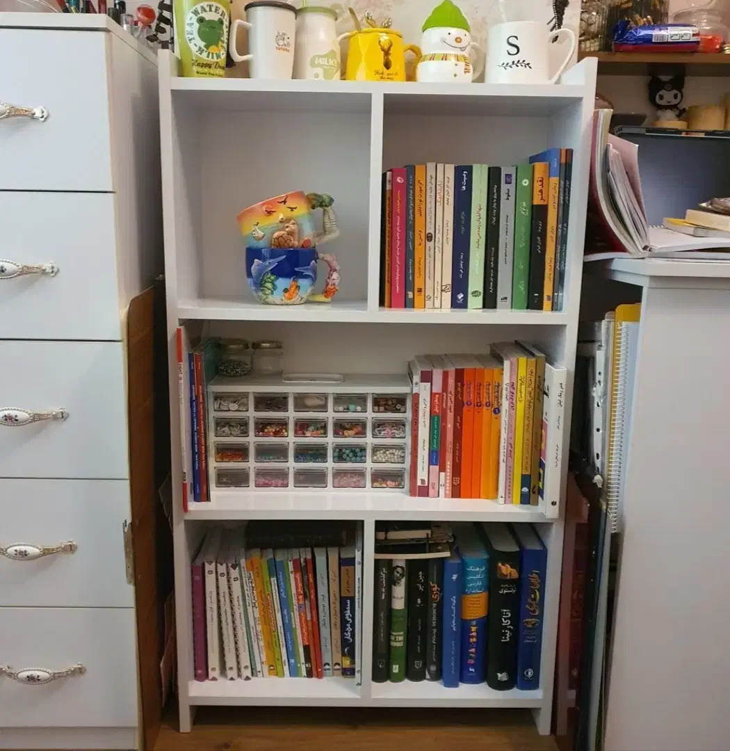 کتابخانه|کتابخانه، شلف، قفسههای دیواری|ورامین, ورامین|دیوار