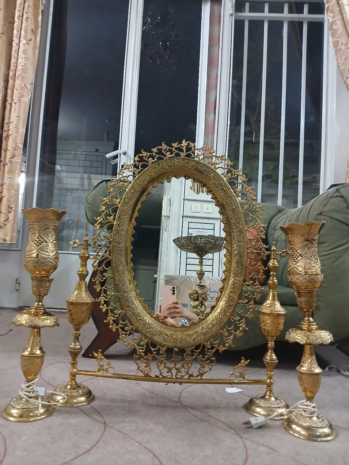 آینه و شمعدان|کلکسیون اشیاء عتیقه|خمینی‌شهر, |دیوار