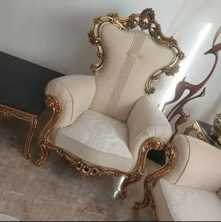 مبلمان استیل هفت نفره منبت ملایر|مبلمان خانگی و میز عسلی|پردیس, فاز ۸|دیوار