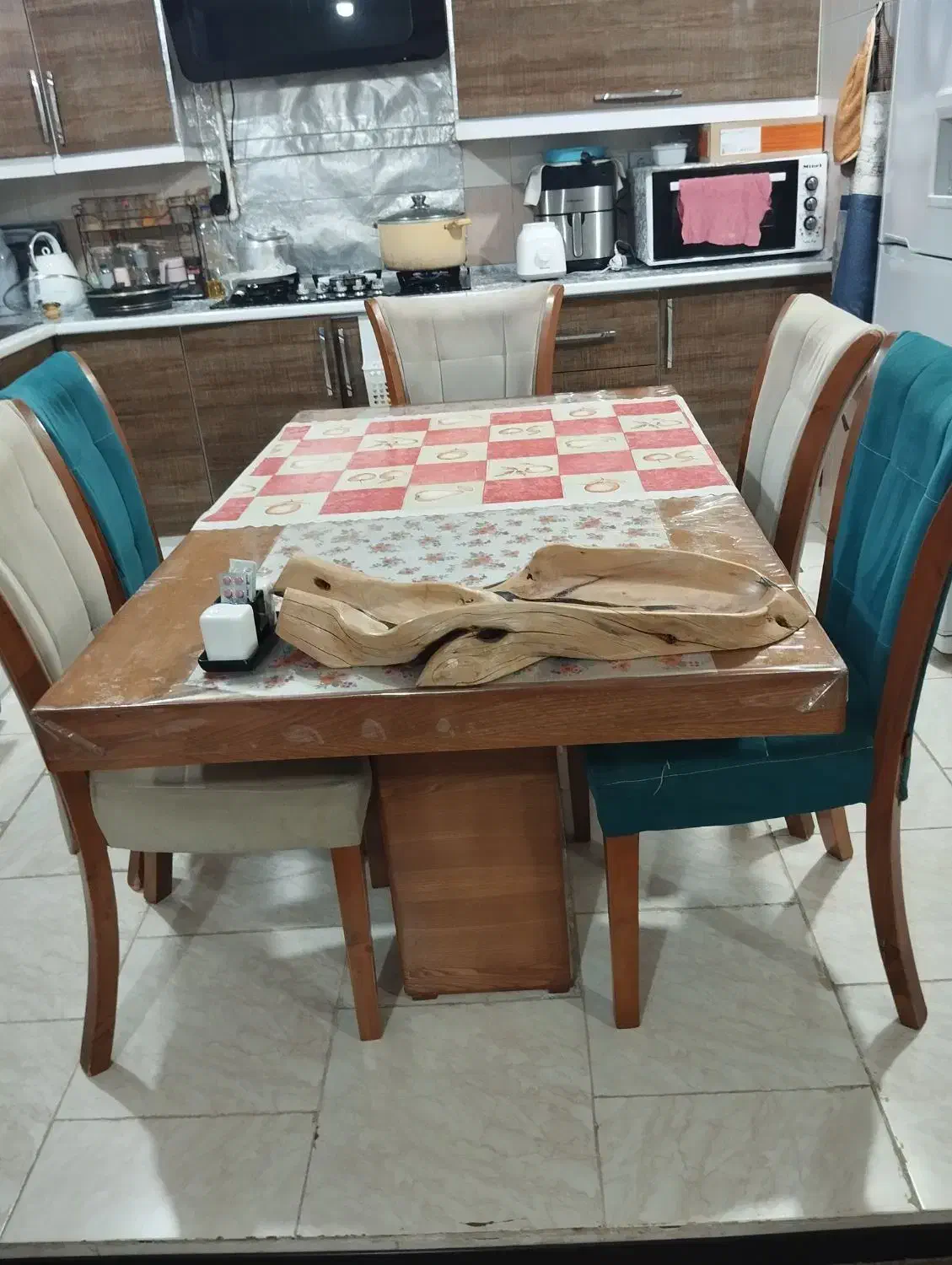 میز غذا خوری شش نفره|میز و صندلی غذاخوری|بندر ماهشهر, |دیوار