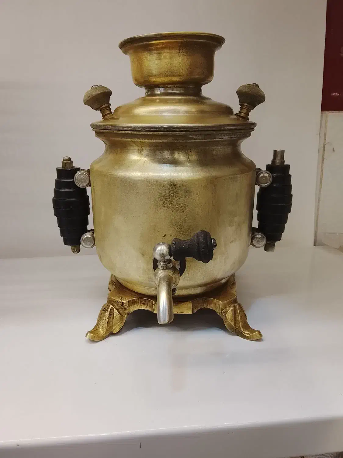 سماور زغالی 1 لیتری کمیاب|کلکسیون اشیاء عتیقه|کاشمر, |دیوار