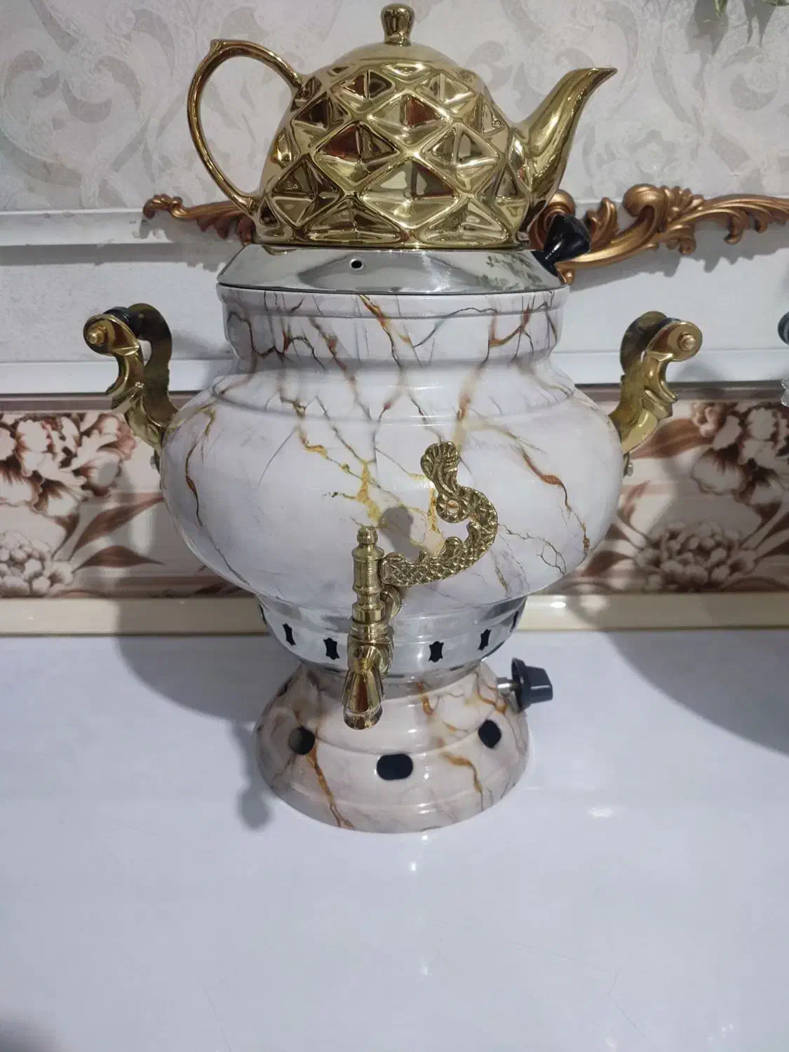 سماور گازی طرح سنگ ۶لیتری|سماور، چایساز، قهوهساز|پاکدشت, پاکدشت (مامازند)|دیوار