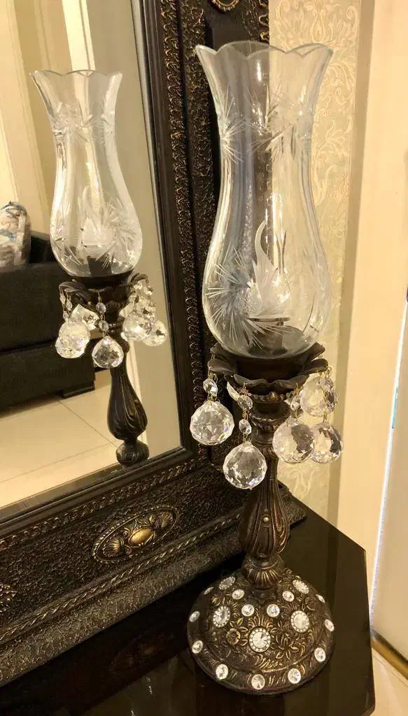 آیینه شمعدان برنز و کریستال|آینه|تهران, جهاد|دیوار