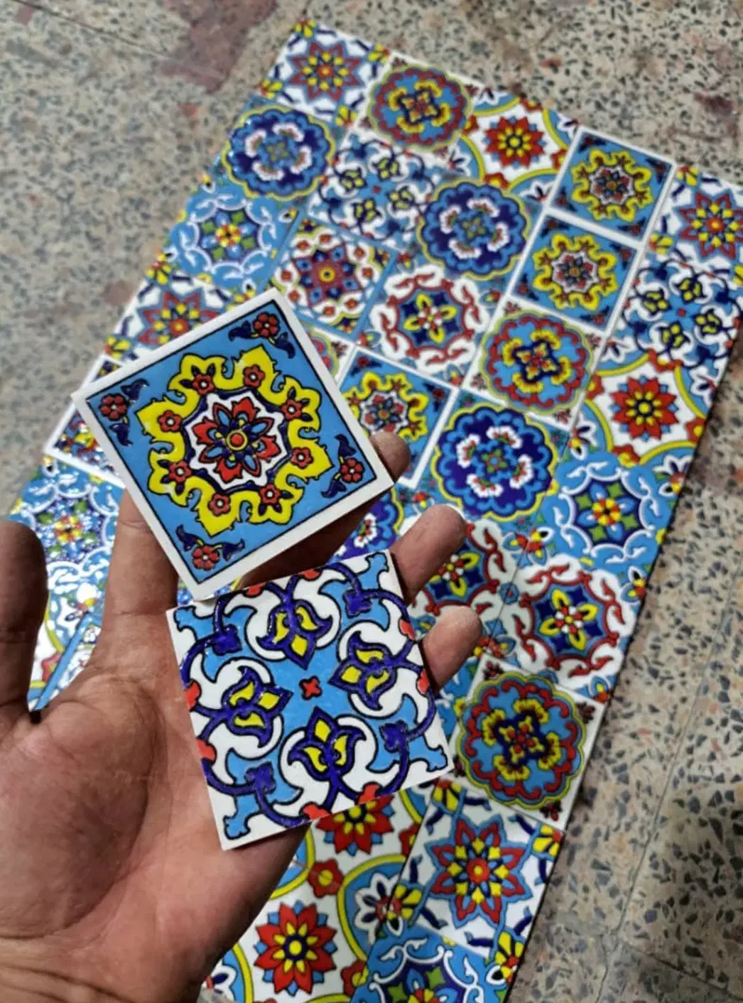 کاشی سنتی هفت رنگ|صنایع دستی و سایر لوازم تزئینی|شاهینشهر, شهرک امام رضا|دیوار