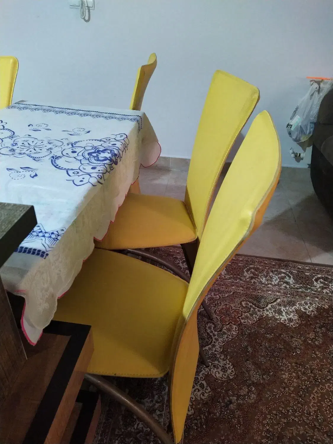 میز ناهارخوری شیشه ای دو جدار 8 نفری با صندلی هاش|میز و صندلی غذاخوری|رشت, کوی مهر|دیوار