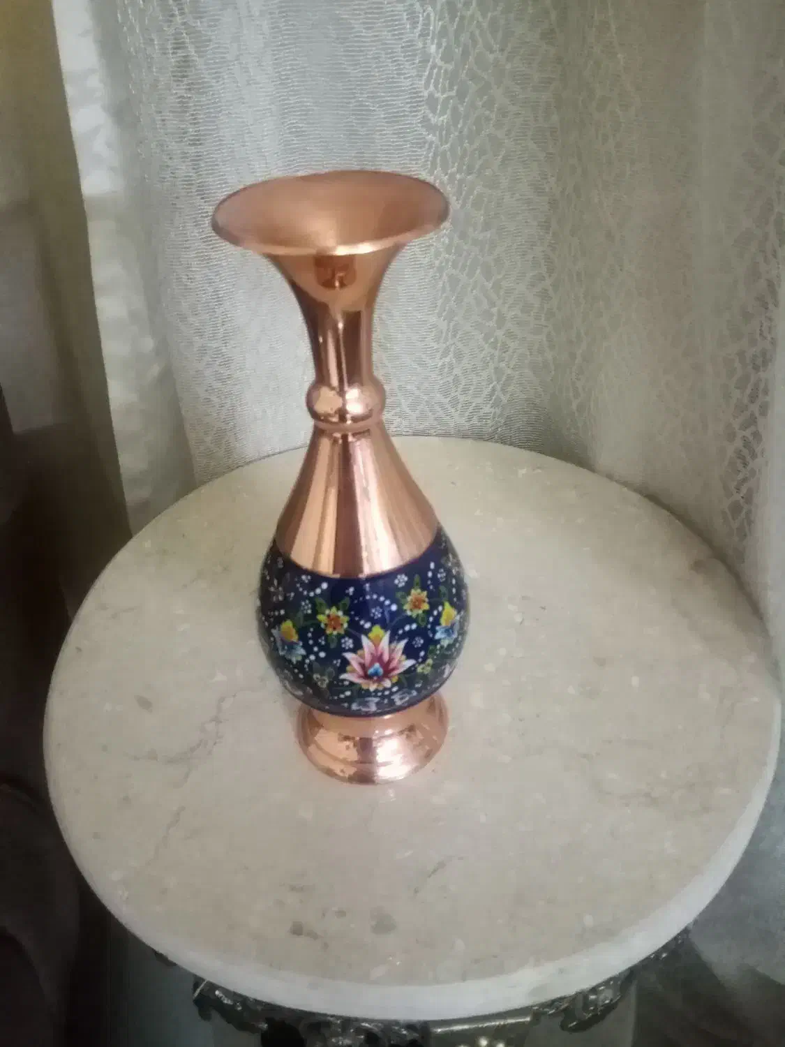 گلدان مسی ارتفاع 25 وشکلات خوری|صنایع دستی و سایر لوازم تزئینی|چابکسر, |دیوار