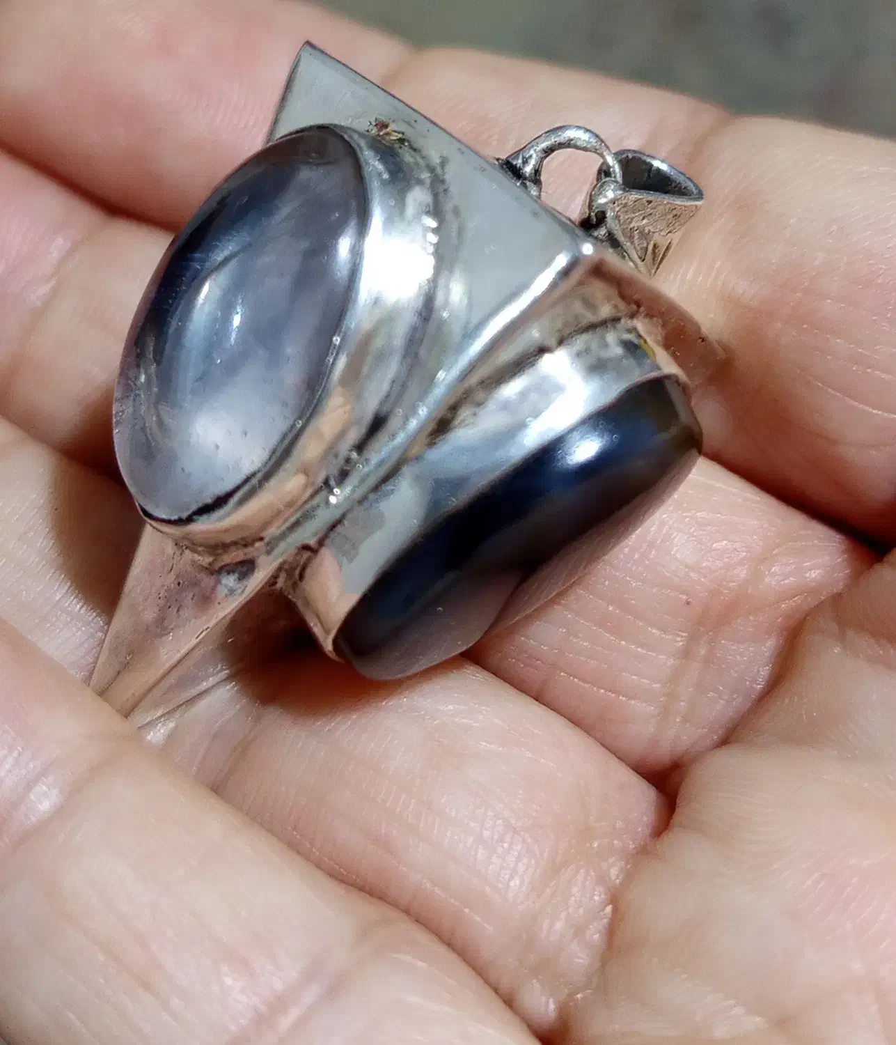 تا گرون نشده بخر گردنبند بزرگ هرمی سه سنگ درشت|جواهرات|مشکیندشت, |دیوار