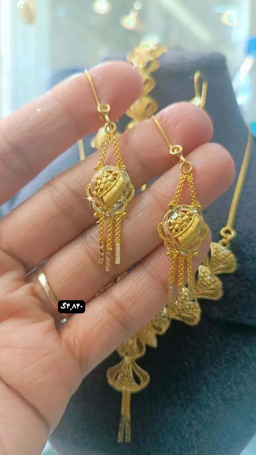 گوشواره کلکته اماراتی|جواهرات|شادگان, |دیوار
